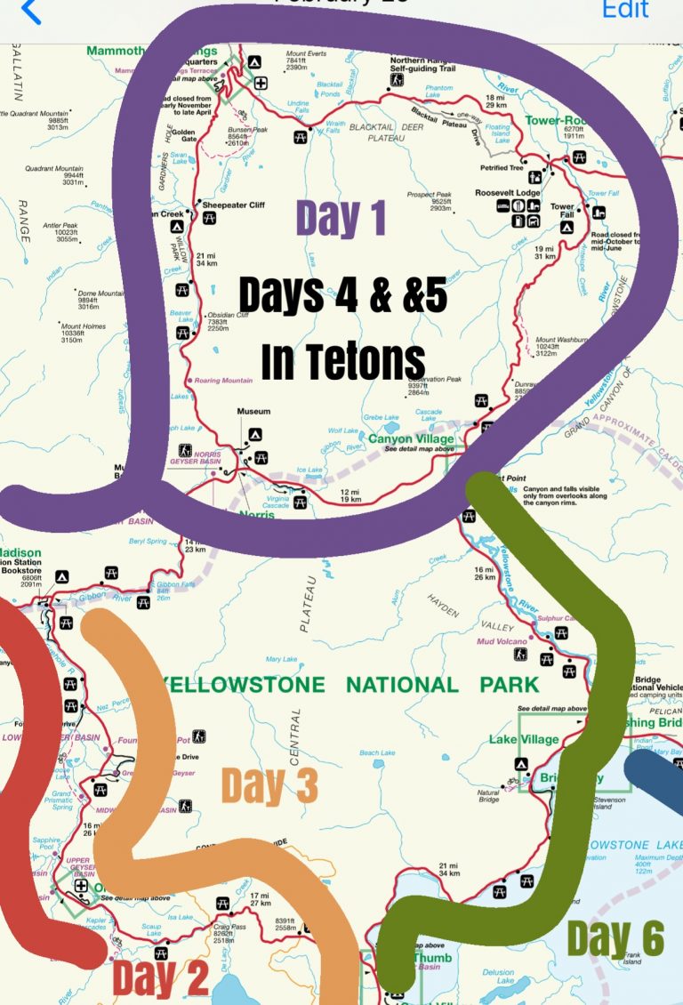 7 day trip to yellowstone